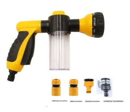 Pet Dog Wash Outdoor, High-Pressure Pet Shower Sprayer Dog Shower Brush And Pet Grooming Comb For Watering Flowers, Car Washing, Pet Bathing